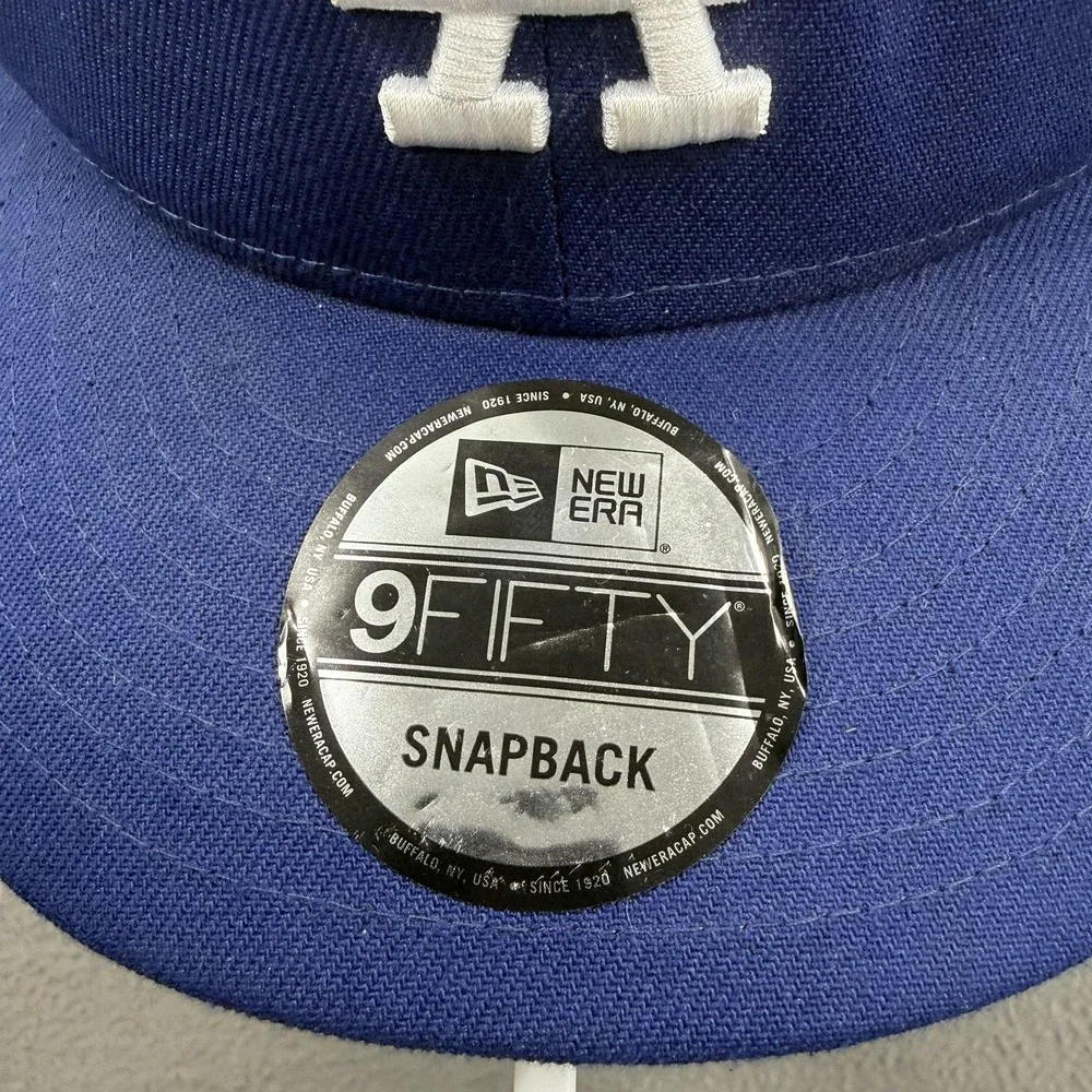 Los Angeles Dodgers Hat Cap Snap Back Mens One Size Blue MLB Baseball New Era